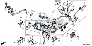 CB500FAD CB500F ABS Continue » UK - (E) drawing WIRE HARNESS