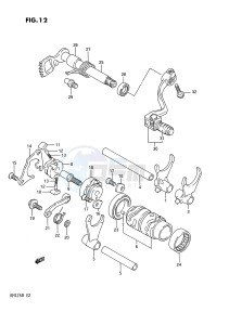 RM125 (E2) drawing GEAR SHIFTING