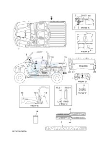 YXM700E YXM700PE YXM700PE (1XP4) drawing EMBLEM & LABEL 1