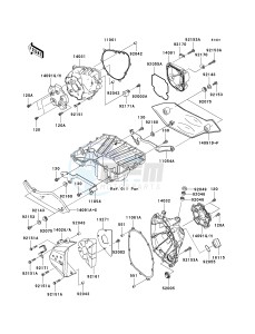 ZR 1000 B [Z1000 EUROPEAN] (B7F-B9F) B7F drawing ENGINE COVER-- S- -