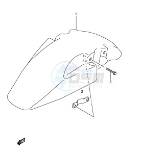 SV650 (E2) drawing FRONT FENDER