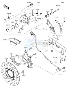 VULCAN S ABS EN650DHFA XX (EU ME A(FRICA) drawing Rear Brake