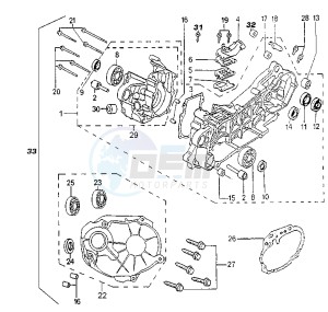 SPEEDFIGHT AQUA - 50 cc drawing CRANKCASE