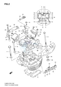 VL800 INTRUDER EU drawing FRONT CYLINDER HEAD