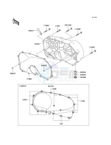 VN 800 G [VULCAN 800 DRIFTER] (E1-E5) [VULCAN 800 DRIFTER] drawing RIGHT ENGINE COVER-- S- -