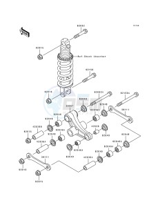 ZX 750 L [NINJA ZX-7] (L1-L3) [NINJA ZX-7] drawing REAR SUSPENSION