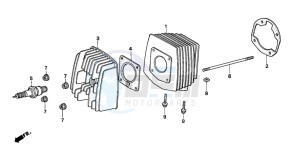 PK50 drawing CYLINDER/CYLINDER HEAD