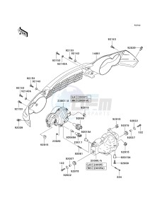 KVF 750 D [BRUTE FORCE 750 4X4I] (D8F-D9F) D9F drawing HEADLIGHT-- S- -