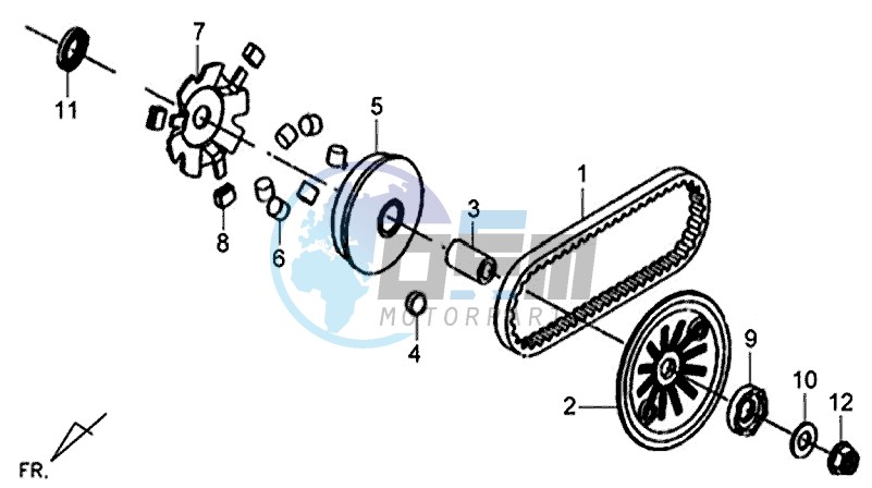 DRIVEN PULLEY / DRIVING - V-BELT