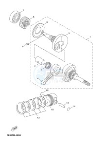 YN50F NEO'S 4 (2ACF 2ACF) drawing CRANKSHAFT & PISTON