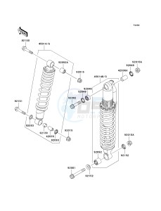 KSV 700 A [KFX 700] (A6F-A9F) A9F drawing SHOCK ABSORBER-- S- -