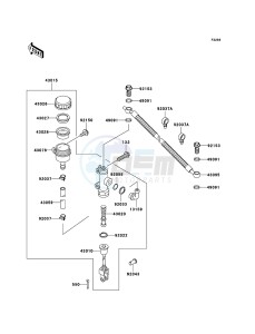 KLE500 KLE500B7F GB XX (EU ME A(FRICA) drawing Rear Master Cylinder