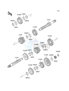 KLF250 KLF250A8F EU GB drawing Transmission