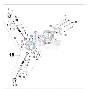 VIVA 3 L 50 4T A drawing CYLINDER HEAD