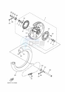 YZ250 (BCRG) drawing REAR WHEEL