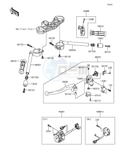 NINJA ZX-6R ABS ZX636FGF FR GB XX (EU ME A(FRICA) drawing Handlebar