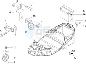 Liberty 125 4t ptt (I) Italy drawing Remote control switches - Battery - Horn