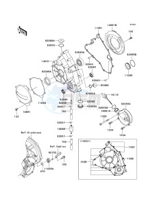 KSV 700 C [KFX700] (C6F) C6F drawing ENGINE COVER-- S- -