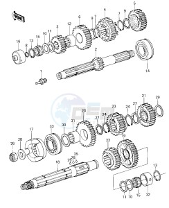 KZ 1000 E [SHAFT] (E1-E2) [SHAFT] drawing TRANSMISSION