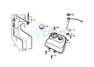 ORBIT 50 drawing FUEL TANK - FUEL CUT