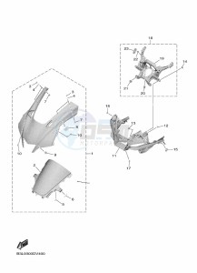 YZF1000W-B YZF-R1 (B3L9) drawing COWLING 1