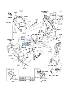 NINJA_250R EX250K8F GB XX (EU ME A(FRICA) drawing Cowling Lowers