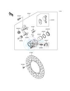 KDX 200 E [KDX200] (E4-E6)) [KDX200] drawing FRONT CALIPER-- KDX200-E4- -