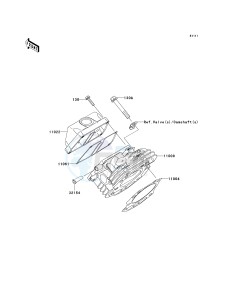 KAF400 C [MULE 610 4X4 HARDWOODS GREEN HD] (C1) C1 drawing CYLINDER HEAD