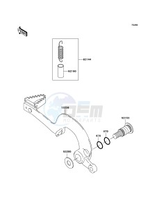 KX250F KX250T6F EU drawing Brake Pedal