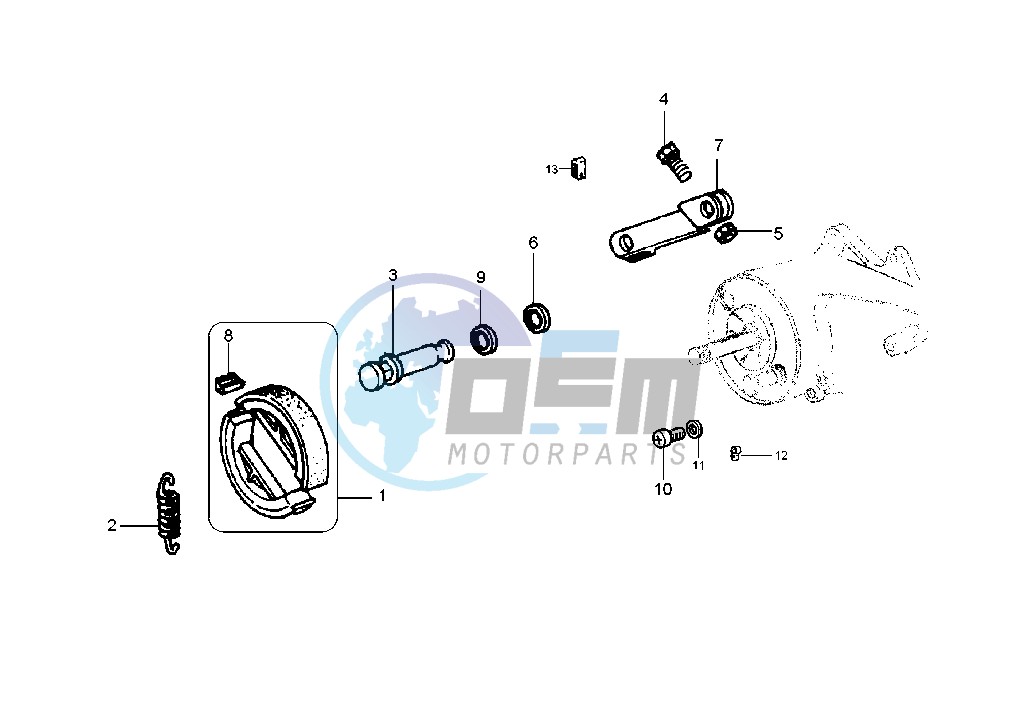 Rear brake shoes