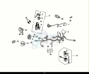 JET X 125I ABS (XH12WX-EU) (E5) (M1) drawing WIRE HARNESS