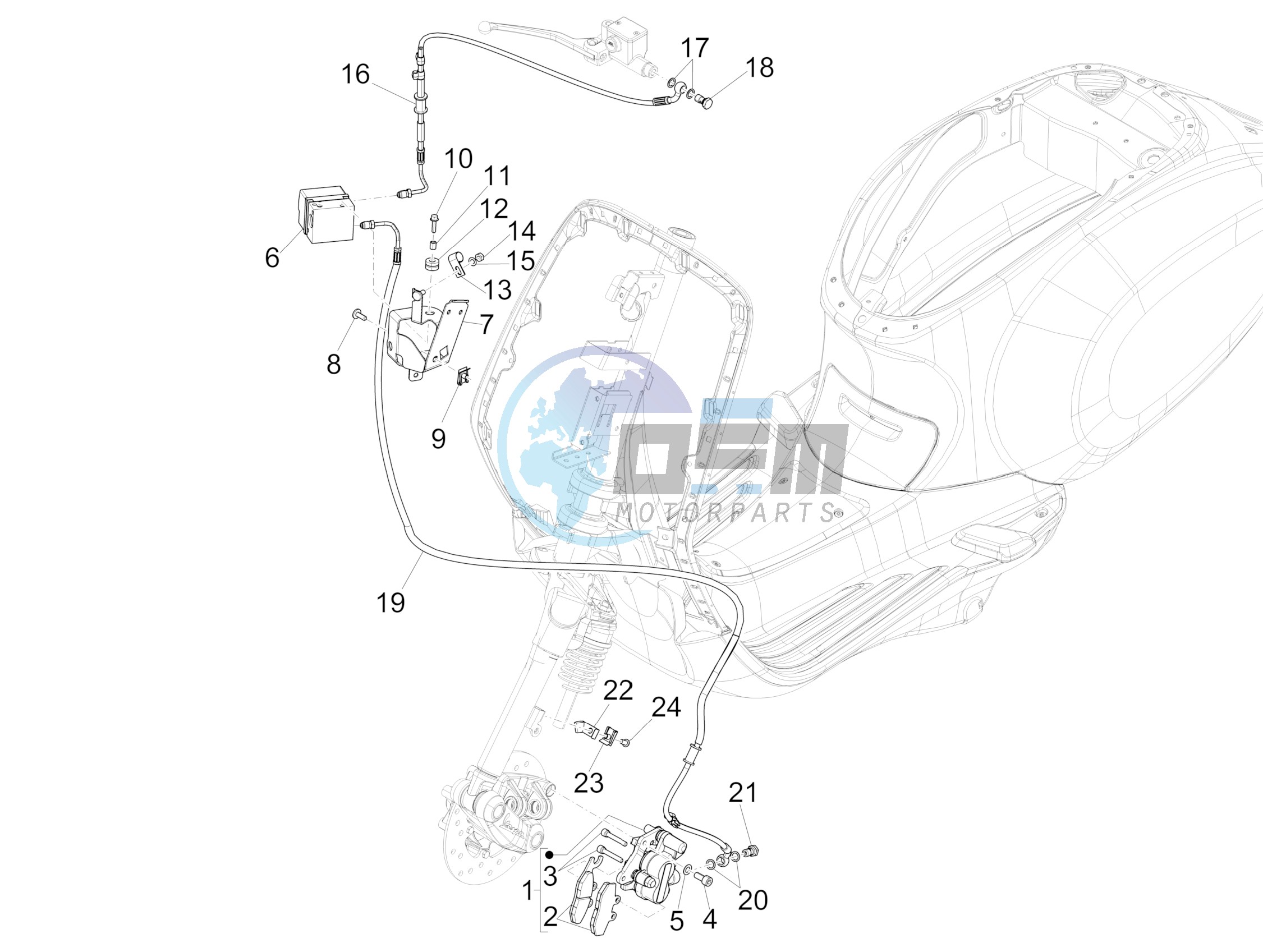 Brakes pipes - Calipers (ABS)