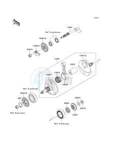 KX 450 D [KX450F] (D7F) D7F drawing CRANKSHAFT