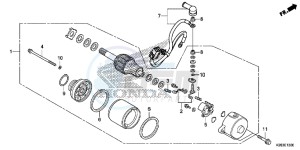 MSX125F MSX125 UK - (E) drawing STARTER MOTOR