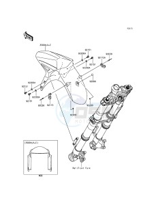 VERSYS 1000 KLZ1000BGF FR GB XX (EU ME A(FRICA) drawing Front Fender(s)