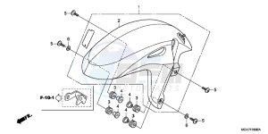 CBR600FB drawing FRONT FENDER