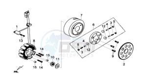 GTS 125I L6 drawing FLYWHEEL - STATOR