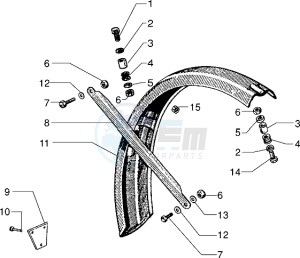 Ciao 50 drawing Rear mudguard