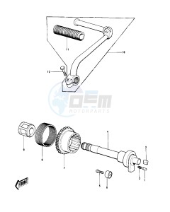 KD 100 M (M1-M4) drawing KICKSTARTER MECHANISM