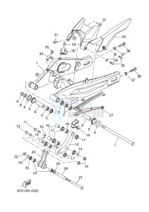 MTT690-A MT-07 TRACER TRACER 700 (BC61 BC61 BC61) drawing REAR ARM