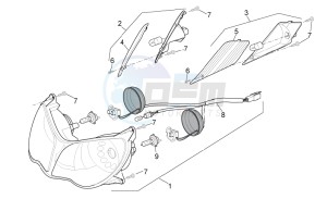 Sport City Cube 125-200 carb e3 drawing Headlight