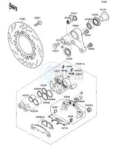 ZX 1100 C [NINJA ZX-11] (C1-C4) [NINJA ZX-11] drawing REAR CALIPER