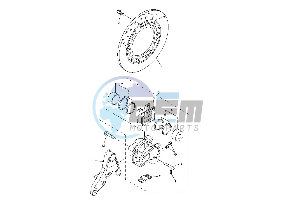 REAR BRAKE CALIPER