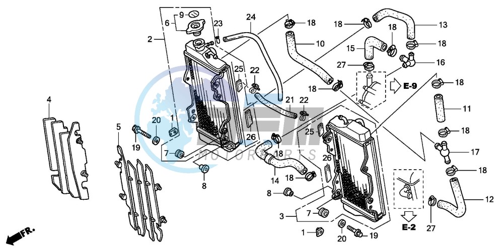 RADIATOR (CRF450R2,3,4)