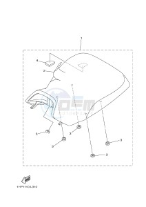 YFM700FWAD YFM7FGPHB GRIZZLY 700 EPS HUNTER (1HP7) drawing SEAT