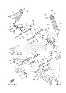 YXM700E YXM700PE MP 700 EPS (1XPC) drawing FRONT SUSPENSION & WHEEL