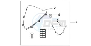 CBR1000RR9 Europe Direct - (ED / MME TRI) drawing HIGH WIND SCREEN