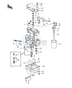 KZ 550 C [LTD] (C1-C2) [LTD] drawing CARBURETOR PARTS -- 80-81 C1_C2- -