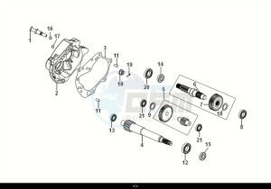 FIDDLE II 50 (AF05W5-EU) (E5) (M1) drawing MISSIONCASE-DRIVESHAFT