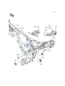 NINJA_300_ABS EX300BFFA XX (EU ME A(FRICA) drawing Frame Fittings